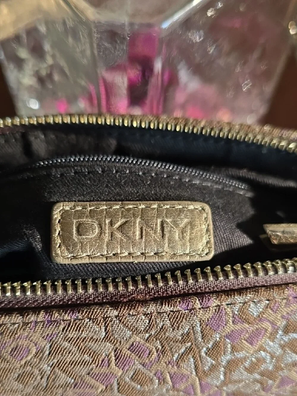 vintage DKNY monogram jacquard shoulder bag